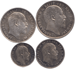 1906 MAUNDY SET EDWARD VII - Maundy Set - Cambridgeshire Coins