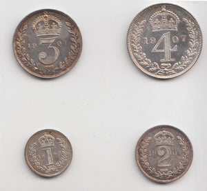 1907 MAUNDY SET VICTORIA - Maundy Set - Cambridgeshire Coins