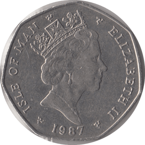 1987 CHRISTMAS 50P THORNEYCROFT BUS ISLE OF MAN - 50P CHRISTMAS COINS - Cambridgeshire Coins