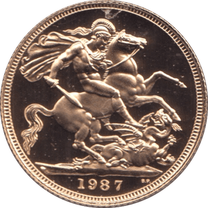 1987 GOLD SOVEREIGN ( PROOF ) - Sovereign - Cambridgeshire Coins