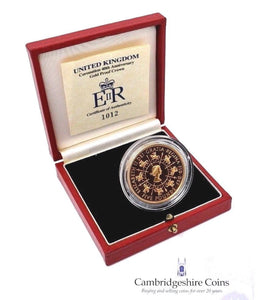 1993 Gold Proof 40th Coronation £5 Coin 22ct Bullion Royal Mint Box COA RARE - £5 Gold Proof - Cambridgeshire Coins