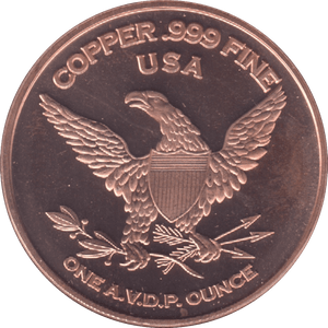1oz FINE COPPER .999 APATOSAURUS REF E62 - Copper 1 oz Coins - Cambridgeshire Coins