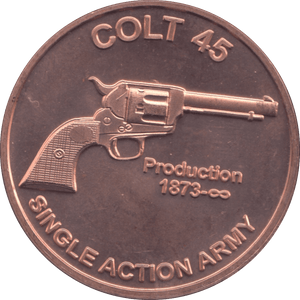 1oz FINE COPPER .999 COLT 45 REF E8 - Copper 1 oz Coins - Cambridgeshire Coins