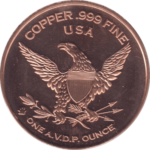 1oz FINE COPPER .999 DONALD J. TRUMP REF E19 - Copper 1 oz Coins - Cambridgeshire Coins