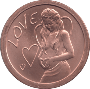1oz FINE COPPER .999 LOVE REF E21 - Copper 1 oz Coins - Cambridgeshire Coins