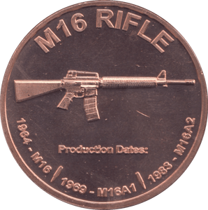1oz FINE COPPER .999 M16 RIFLE REF E6 - Copper 1 oz Coins - Cambridgeshire Coins