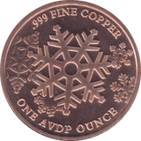 1oz FINE COPPER .999 MERRY CHRISTMAS REF E23 - Copper 1 oz Coins - Cambridgeshire Coins
