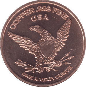 1oz FINE COPPER .999 PEACE TALKS REF E32 - Copper 1 oz Coins - Cambridgeshire Coins