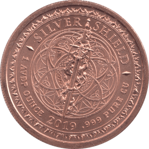 1oz FINE COPPER .999 SILVER SHIELD REF E30 - Copper 1 oz Coins - Cambridgeshire Coins