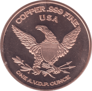 1oz FINE COPPER .999 THE ICE AGE REF E7 - Copper 1 oz Coins - Cambridgeshire Coins