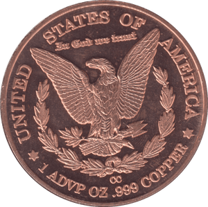 1oz FINE COPPER .999 UNITED STATES OF AMERICA REF E20 - Copper 1 oz Coins - Cambridgeshire Coins