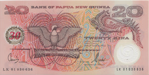 20 KINA BANKNOTE PAPUA NEW GUINEA 30TH ANNIVERSARY OF BANK REF 1059 - World Banknotes - Cambridgeshire Coins