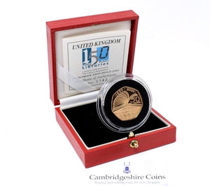 2000 Gold Proof 150 years Public Library 50p Coin Box COA Bullion Gift - Gold Proof 50p - Cambridgeshire Coins