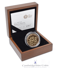 2009 Gold Proof £2 Robert Burns Coin Box COA Bullion Double Sovereign - Gold Proof £2 - Cambridgeshire Coins