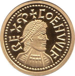 2010 GOLD PROOF KING COENWULF ROSETTE WITH COA REF 11 - GOLD COMMEMORATIVE - Cambridgeshire Coins