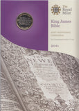 2011 £2 UNCIRCULATED PRESENTATION PACK KING JAMES BIBLE - £2 BU PACK - Cambridgeshire Coins