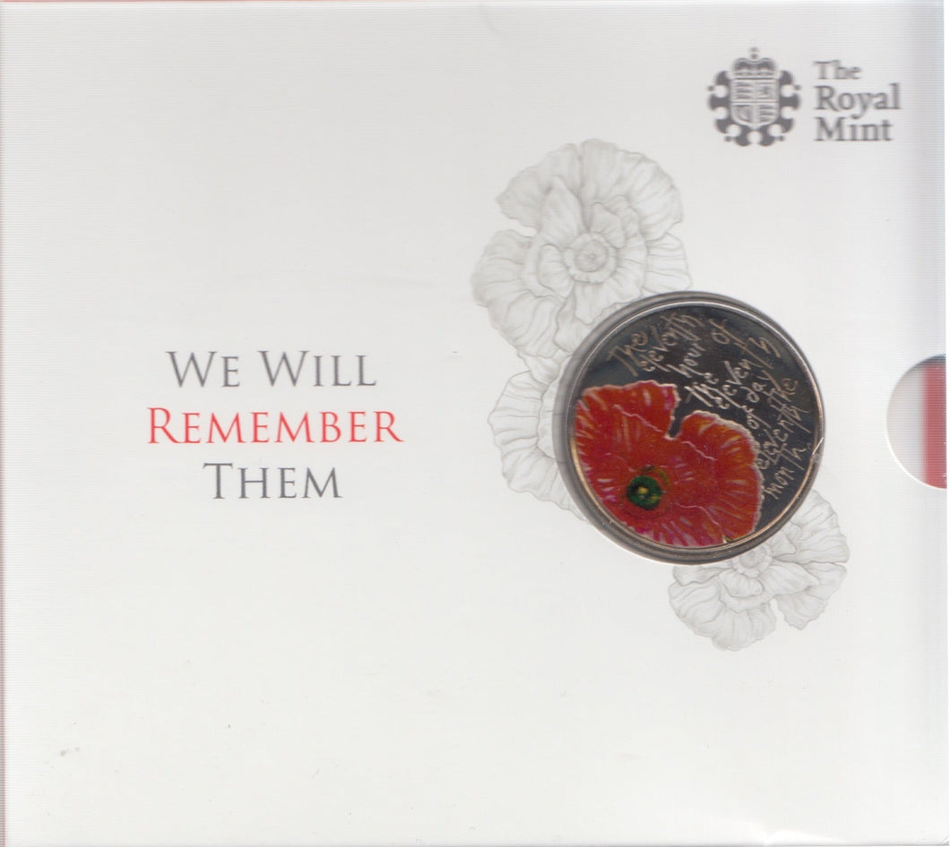 2012 Brilliant Uncirculated £5 Coin Presentation Pack We Will Remember Them - £5 BU PACK - Cambridgeshire Coins