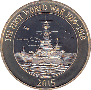 2015 TWO POUND £2 PROOF COIN 10TTH ANNIVERSARY OF THE FIRST WORLD WAR ROYAL NAVY - £2 Proof - Cambridgeshire Coins