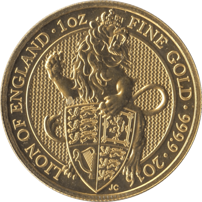 2016 GOLD QUEENS BEASTS ONE OUNCE LION OF ENGLAND - GOLD BRITANNIAS - Cambridgeshire Coins
