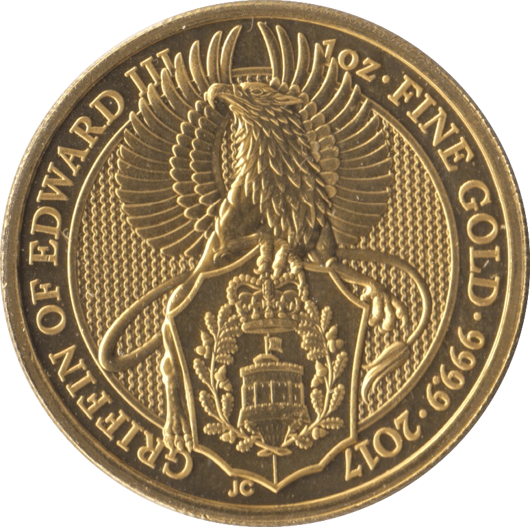 2017 GOLD QUEENS BEASTS ONE OUNCE EDWARD III GRIFFIN - GOLD BRITANNIAS - Cambridgeshire Coins