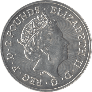 2018 UK BU FINE SILVER YEAR OF THE DOG TWO POUNDS BRITANNIA - SILVER 1 oz COINS - Cambridgeshire Coins