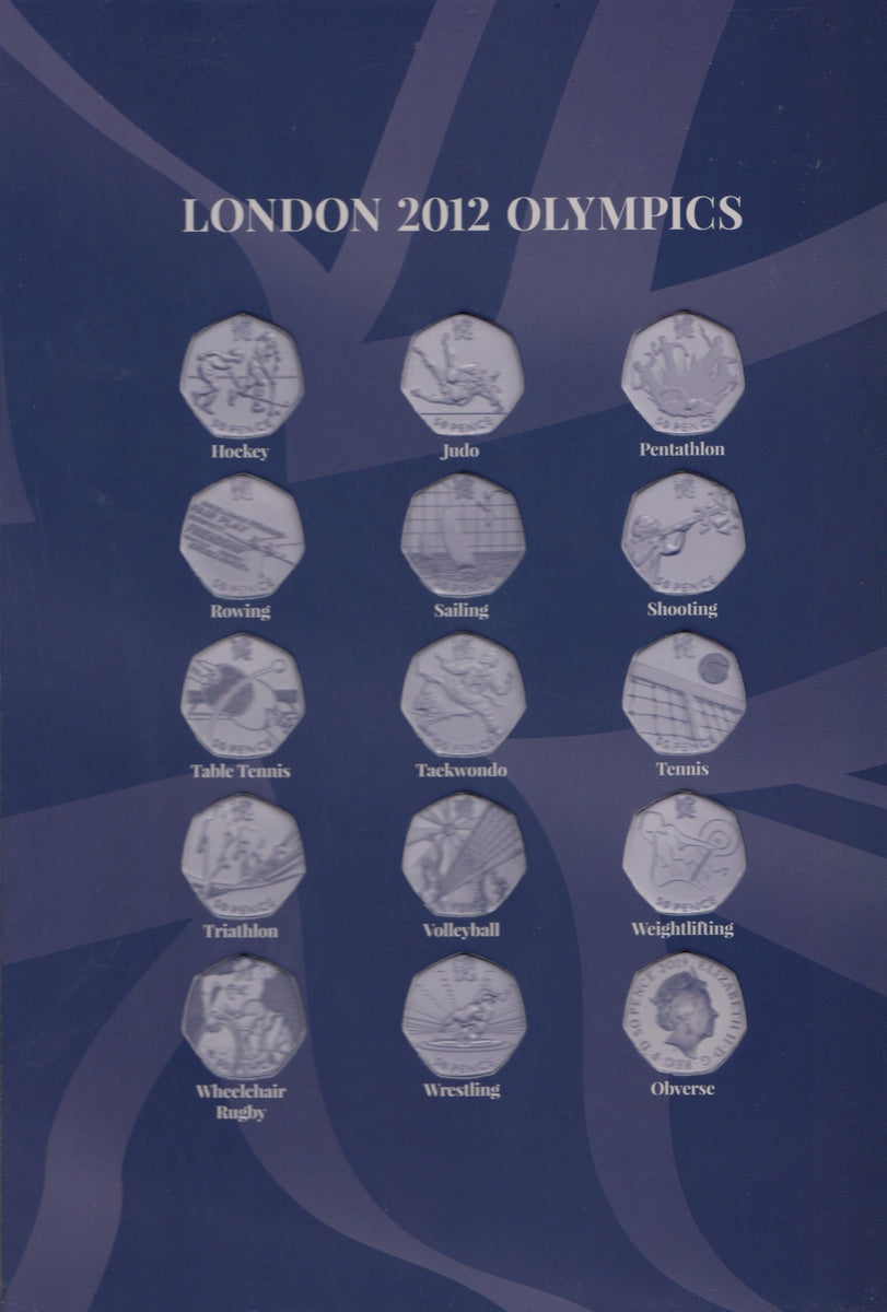 Album Per Monete Borgogna 120 Posti - Per Monete Olimpiadi Londra 2012 50p O Fino A 33mm