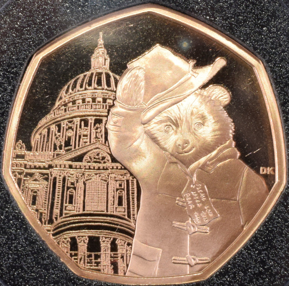 2019 Gold Proof 50p Fifty Pence Coin Paddington St Pauls Cathedral BOX + COA - Gold Proof 50p - Cambridgeshire Coins