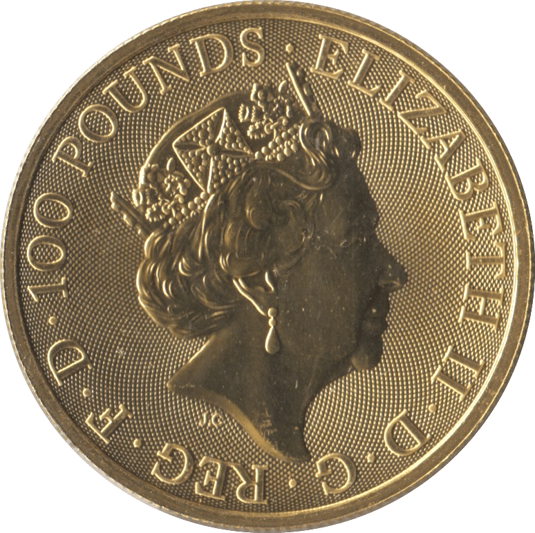 2019 GOLD QUEENS BEASTS ONE OUNCE FALCON OF PLANTAGENETS - GOLD BRITANNIAS - Cambridgeshire Coins