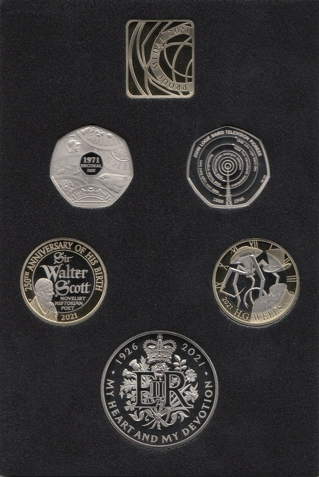 2021 United Kingdom Proof Coin Set Royal Mint Limited Edition 10,000 - PROOF SET black - Cambridgeshire Coins