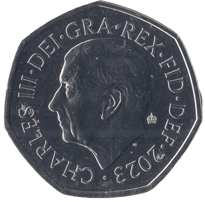 NEW KING CHARLES 2023 FIFTY PENCE BRILLIANT UNCIRCULATED 50p BU