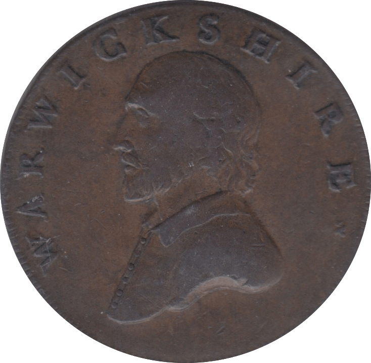 1791 HALFPENNY TOKEN WARWICKSHIRE REF A5