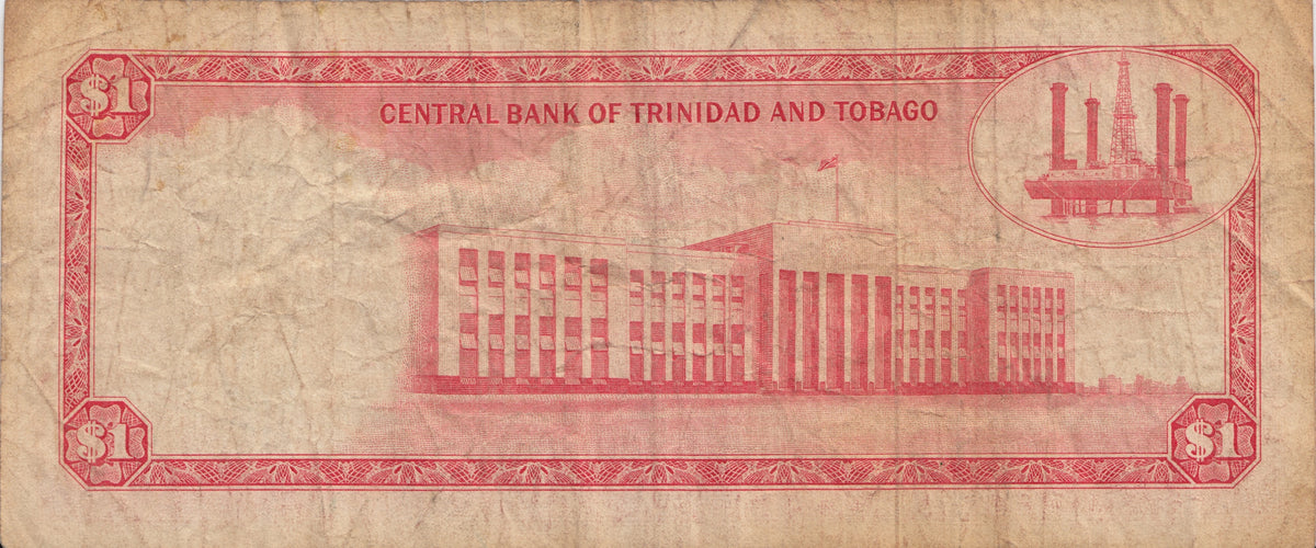 1 DOLLAR CENTRAL BANK OF TRINIDAD AND TOBAGO BANKNOTE 1964 TRINIDAD REF