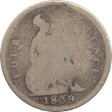 1839 FOURPENCE ( FAIR ) 2 - Fourpence - Cambridgeshire Coins