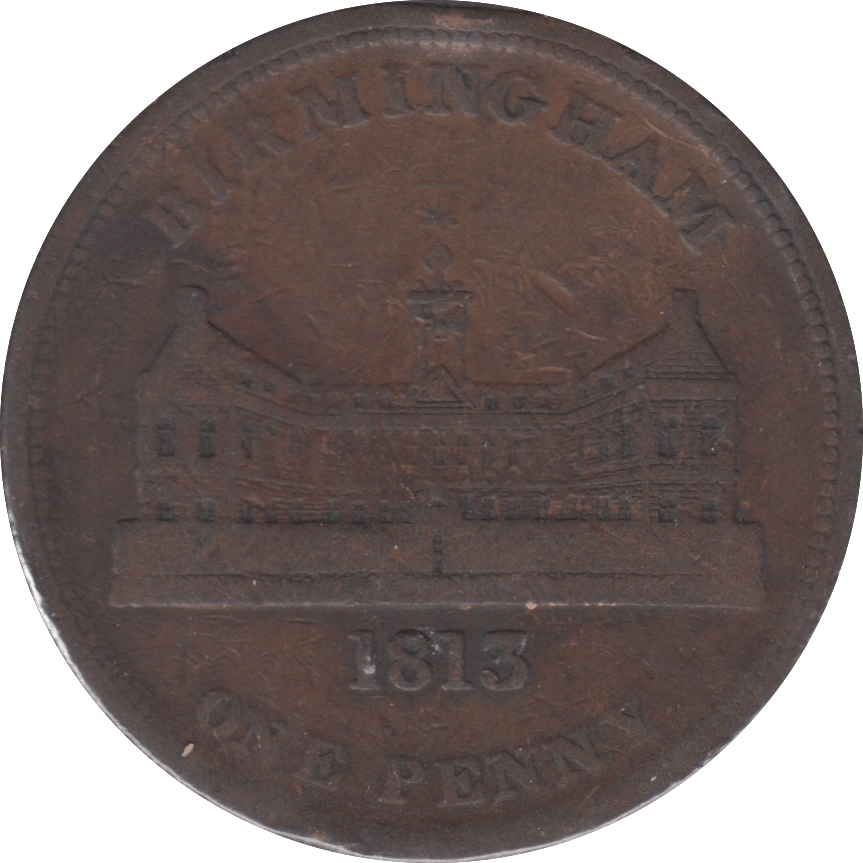 1813 PENNY TOKEN BIRMINGHAM WORKHOUSE REF 332