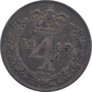 1845 MAUNDY FOURPENCE ( GVF ) - Maundy Coins - Cambridgeshire Coins
