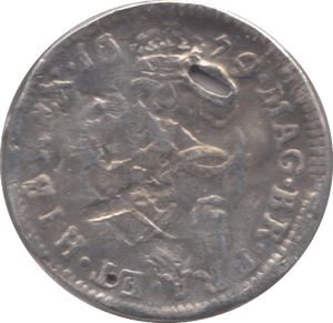 1679 MAUNDY FOURPENCE ( FAIR ) HOLED