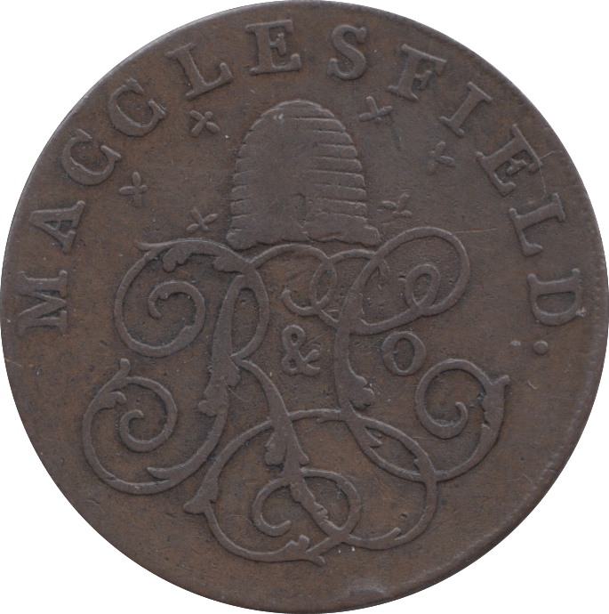 1789 HALFPENNY TOKEN MACCLESFIELD REF A7