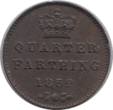 1852 QUARTER FARTHING ( UNC ) - QUARTER FARTHING - Cambridgeshire Coins