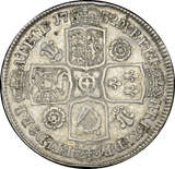 1732 HALFCROWN ( GVF ) ROSES AND PLUMES EDGE SEXTO GEORGE II