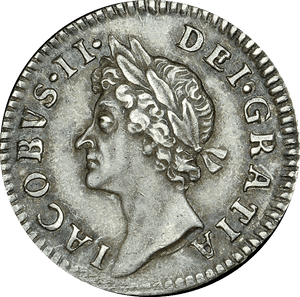 1686 MAUNDY FOURPENCE ( GVF ) JAMES II