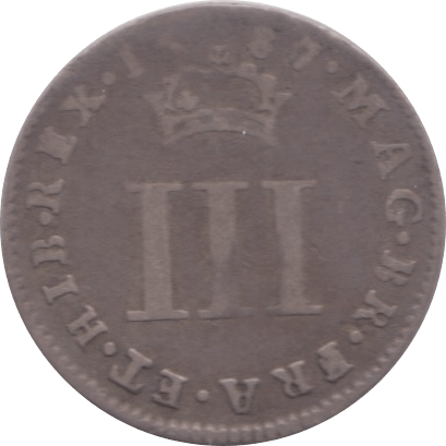 1687 MAUNDY THREEPENCE ( NF ) 1
