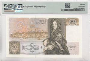 FIFTY POUNDS BANKNOTE SOMERSET PMG 66 GEM UNCIRCULATED A06252755 - £50 Banknotes - Cambridgeshire Coins