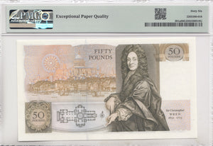 FIFTY POUNDS BANKNOTE SOMERSET PMG 66 GEM UNCIRCULATED A06252768 - £50 Banknotes - Cambridgeshire Coins