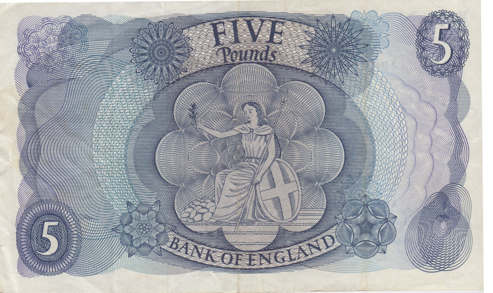 FIVE POUNDS BANKNOTE FORDE REF £5-5 - £5 BANKNOTES - Cambridgeshire Coins