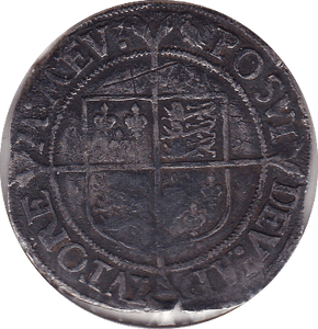 1559 - 60 ELIZABETH 1ST SILVER SHILLING  FIRST ISSUE ( SPINK 2549 ) 2A BUST REF 27