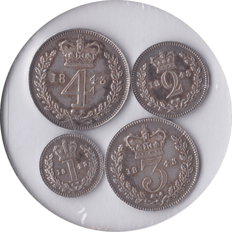 1843 MAUNDY SET VICTORIA - Maundy Set - Cambridgeshire Coins