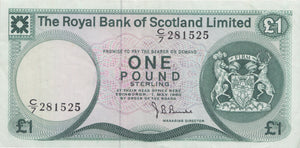ONE POUND SCOTTISH BANKNOTE REF SCOT-23 - SCOTTISH BANKNOTES - Cambridgeshire Coins