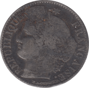 1850 50 CENTIMES FRANCE SILVER - WORLD COINS - Cambridgeshire Coins