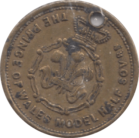 PRINCE OF WALES HALF SOVEREIGN GAMING TOKEN - Token - Cambridgeshire Coins