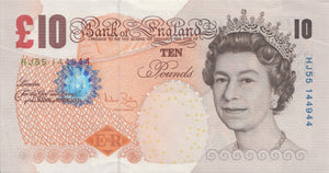 TEN POUNDS BANKNOTE BAILEY REF £10-40 - £10 Banknotes - Cambridgeshire Coins